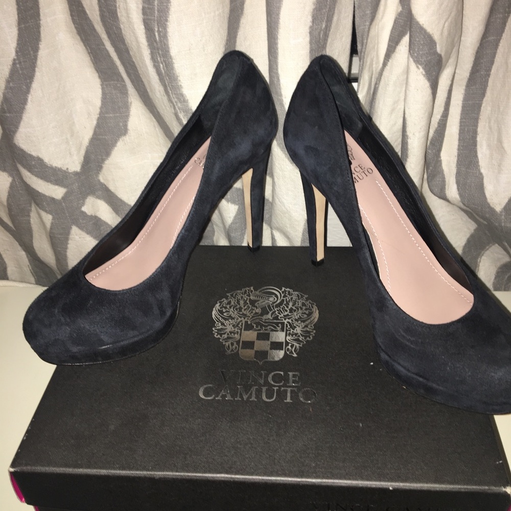Black Suede Vince Camuto Sarika Pumps